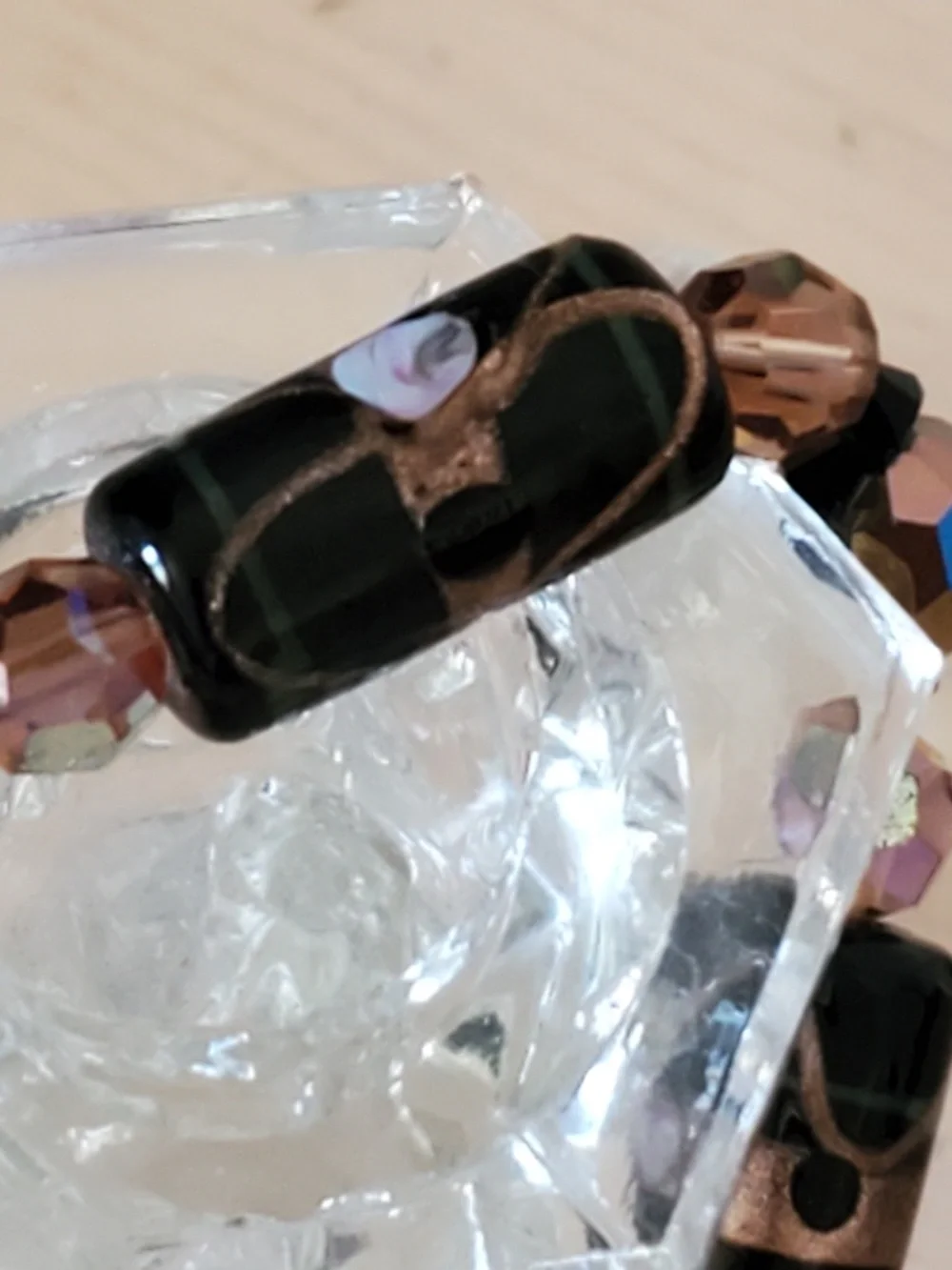 Handcrafted Venetian Glass Beaded Bracelet Large Wrist NEW